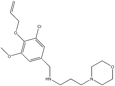 N-[4-(allyloxy)-3-chloro-5-methoxybenzyl]-N-[3-(4-morpholinyl)propyl]amine Structure