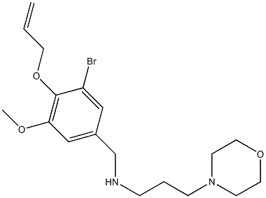 N-[4-(allyloxy)-3-bromo-5-methoxybenzyl]-N-[3-(4-morpholinyl)propyl]amine 化学構造式