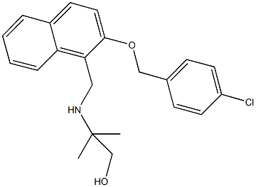 2-[({2-[(4-chlorobenzyl)oxy]-1-naphthyl}methyl)amino]-2-methyl-1-propanol Structure