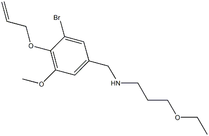 N-[4-(allyloxy)-3-bromo-5-methoxybenzyl]-N-(3-ethoxypropyl)amine 结构式