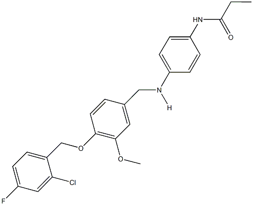 775294-76-3 N-[4-({4-[(2-chloro-4-fluorobenzyl)oxy]-3-methoxybenzyl}amino)phenyl]propanamide