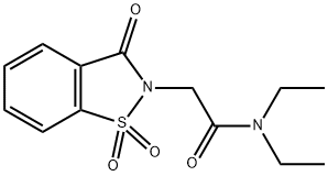 2-(1,1-dioxido-3-oxo-1,2-benzisothiazol-2(3H)-yl)-N,N-diethylacetamide Structure
