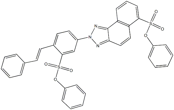 phenyl 2-[3-(phenoxysulfonyl)-4-(2-phenylvinyl)phenyl]-2H-naphtho[1,2-d][1,2,3]triazole-6-sulfonate Structure