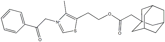 5-{2-[(1-adamantylacetyl)oxy]ethyl}-4-methyl-3-(2-oxo-2-phenylethyl)-1,3-thiazol-3-ium|