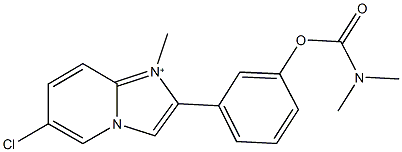 3-(6-chloro-1-methylimidazo[1,2-a]pyridin-1-ium-2-yl)phenyl dimethylcarbamate,788794-30-9,结构式