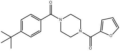 1-(4-tert-butylbenzoyl)-4-(2-furoyl)piperazine Structure