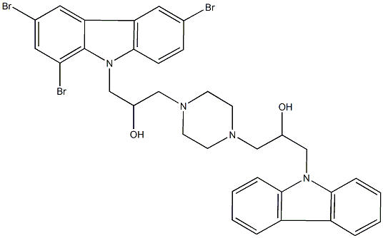 791788-61-9 1-(9H-carbazol-9-yl)-3-{4-[2-hydroxy-3-(1,3,6-tribromo-9H-carbazol-9-yl)propyl]-1-piperazinyl}-2-propanol