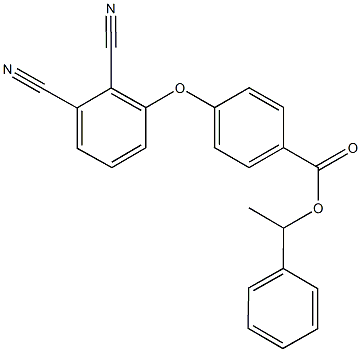 1-phenylethyl 4-(2,3-dicyanophenoxy)benzoate Struktur