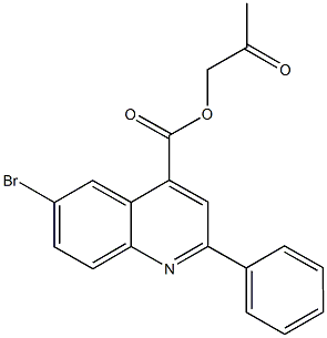 2-oxopropyl 6-bromo-2-phenyl-4-quinolinecarboxylate Struktur