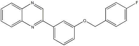 4-fluorobenzyl 3-(2-quinoxalinyl)phenyl ether Structure