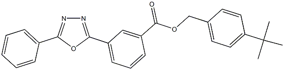 4-tert-butylbenzyl 3-(5-phenyl-1,3,4-oxadiazol-2-yl)benzoate Structure
