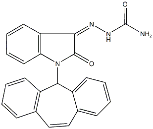 1-(5H-dibenzo[a,d]cyclohepten-5-yl)-1H-indole-2,3-dione 3-semicarbazone Struktur