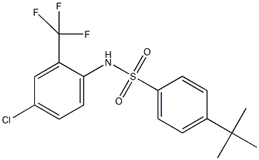 4-tert-butyl-N-[4-chloro-2-(trifluoromethyl)phenyl]benzenesulfonamide Struktur
