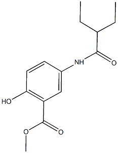 methyl 5-[(2-ethylbutanoyl)amino]-2-hydroxybenzoate Struktur
