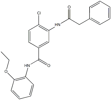 4-chloro-N-(2-ethoxyphenyl)-3-[(phenylacetyl)amino]benzamide Struktur