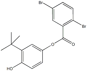 3-tert-butyl-4-hydroxyphenyl 2,5-dibromobenzoate Structure