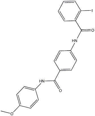 2-iodo-N-{4-[(4-methoxyanilino)carbonyl]phenyl}benzamide Struktur