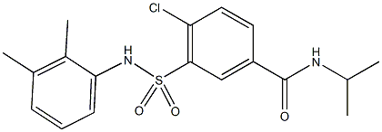 4-chloro-3-[(2,3-dimethylanilino)sulfonyl]-N-isopropylbenzamide Struktur