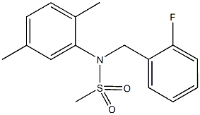 N-(2,5-dimethylphenyl)-N-(2-fluorobenzyl)methanesulfonamide,791805-60-2,结构式