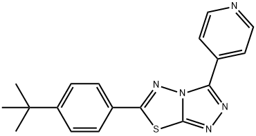 6-(4-tert-butylphenyl)-3-(4-pyridinyl)[1,2,4]triazolo[3,4-b][1,3,4]thiadiazole Structure