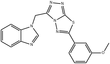 3-[3-(1H-benzimidazol-1-ylmethyl)[1,2,4]triazolo[3,4-b][1,3,4]thiadiazol-6-yl]phenyl methyl ether|