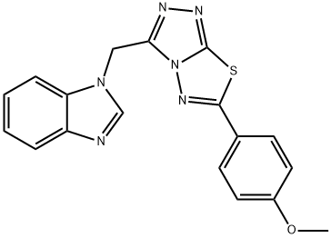 4-[3-(1H-benzimidazol-1-ylmethyl)[1,2,4]triazolo[3,4-b][1,3,4]thiadiazol-6-yl]phenyl methyl ether Structure