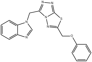 [3-(1H-benzimidazol-1-ylmethyl)[1,2,4]triazolo[3,4-b][1,3,4]thiadiazol-6-yl]methyl phenyl ether Structure