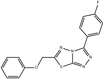 [3-(4-fluorophenyl)[1,2,4]triazolo[3,4-b][1,3,4]thiadiazol-6-yl]methyl phenyl ether 化学構造式