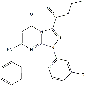 791824-65-2 ethyl 7-anilino-1-(3-chlorophenyl)-5-oxo-1,5-dihydro[1,2,4]triazolo[4,3-a]pyrimidine-3-carboxylate