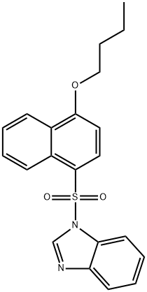 4-(1H-benzimidazol-1-ylsulfonyl)-1-naphthyl butyl ether Struktur