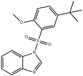 2-(1H-benzimidazol-1-ylsulfonyl)-4-tert-butylphenyl methyl ether Structure