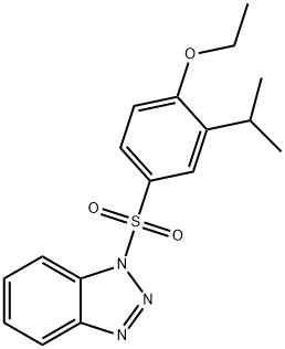 4-(1H-1,2,3-benzotriazol-1-ylsulfonyl)-2-isopropylphenyl ethyl ether Struktur