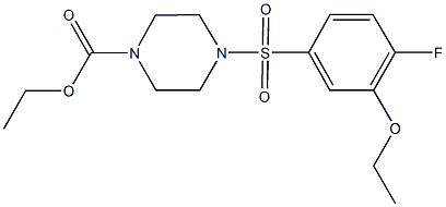 791843-92-0 ethyl 4-[(3-ethoxy-4-fluorophenyl)sulfonyl]-1-piperazinecarboxylate