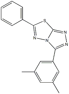 3-(3,5-dimethylphenyl)-6-phenyl[1,2,4]triazolo[3,4-b][1,3,4]thiadiazole Struktur