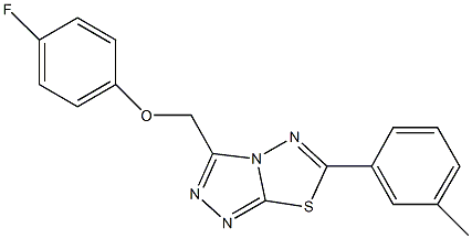 4-fluorophenyl [6-(3-methylphenyl)[1,2,4]triazolo[3,4-b][1,3,4]thiadiazol-3-yl]methyl ether 化学構造式