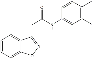 2-(1,2-benzisoxazol-3-yl)-N-(3,4-dimethylphenyl)acetamide 化学構造式