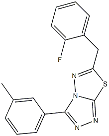 6-(2-fluorobenzyl)-3-(3-methylphenyl)[1,2,4]triazolo[3,4-b][1,3,4]thiadiazole Struktur