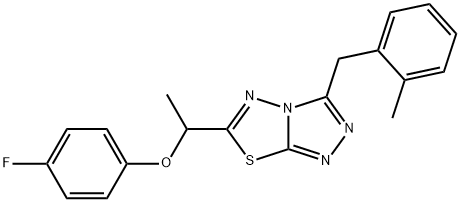 6-[1-(4-fluorophenoxy)ethyl]-3-(2-methylbenzyl)[1,2,4]triazolo[3,4-b][1,3,4]thiadiazole|