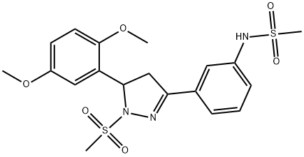 N-{3-[5-(2,5-dimethoxyphenyl)-1-(methylsulfonyl)-4,5-dihydro-1H-pyrazol-3-yl]phenyl}methanesulfonamide Structure
