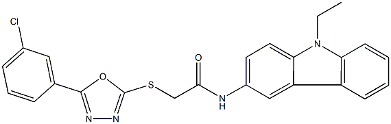 794550-86-0 2-{[5-(3-chlorophenyl)-1,3,4-oxadiazol-2-yl]sulfanyl}-N-(9-ethyl-9H-carbazol-3-yl)acetamide