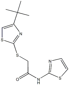 2-[(4-tert-butyl-1,3-thiazol-2-yl)sulfanyl]-N-(1,3-thiazol-2-yl)acetamide|