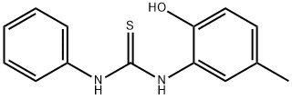 N-(2-hydroxy-5-methylphenyl)-N'-phenylthiourea 化学構造式