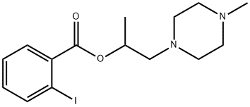1-methyl-2-(4-methyl-1-piperazinyl)ethyl 2-iodobenzoate Structure