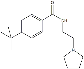 4-tert-butyl-N-[2-(1-pyrrolidinyl)ethyl]benzamide 化学構造式