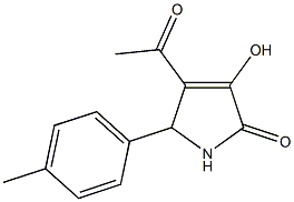 4-acetyl-3-hydroxy-5-(4-methylphenyl)-1,5-dihydro-2H-pyrrol-2-one Struktur