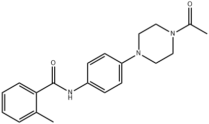 N-[4-(4-acetyl-1-piperazinyl)phenyl]-2-methylbenzamide Structure
