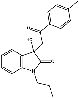 3-hydroxy-3-[2-(4-methylphenyl)-2-oxoethyl]-1-propyl-1,3-dihydro-2H-indol-2-one,797813-22-0,结构式