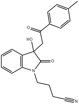 797813-24-2 4-{3-hydroxy-3-[2-(4-methylphenyl)-2-oxoethyl]-2-oxo-2,3-dihydro-1H-indol-1-yl}butanenitrile
