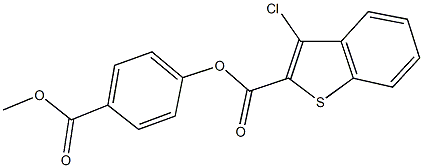 4-(methoxycarbonyl)phenyl 3-chloro-1-benzothiophene-2-carboxylate Struktur