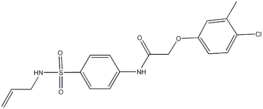 N-{4-[(allylamino)sulfonyl]phenyl}-2-(4-chloro-3-methylphenoxy)acetamide 结构式